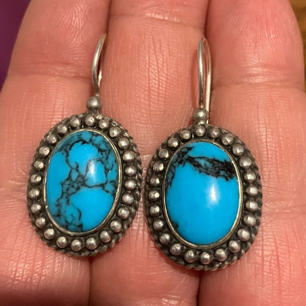 Sterling Silver Turquoise Earrings